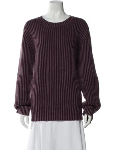 Pre-owned Iris Von Arnim Cashmere Striped Sweater In Purple