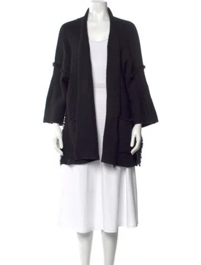 Pre-owned Iris Von Arnim Cashmere V-neck Sweater In Black