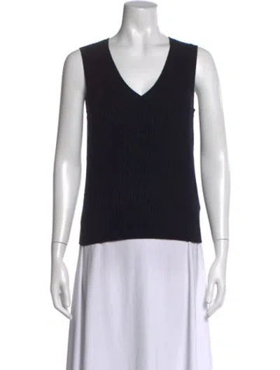 Pre-owned Iris Von Arnim Cashmere V-neck Sweater In Black
