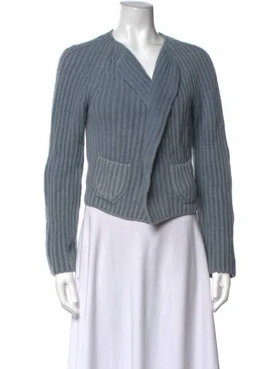 Pre-owned Iris Von Arnim Cashmere V-neck Sweater In Blue