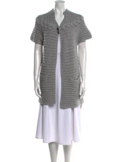 Pre-owned Iris Von Arnim Cashmere V-neck Sweater In Gray