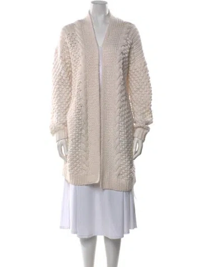Pre-owned Iris Von Arnim Cashmere V-neck Sweater In Neutral