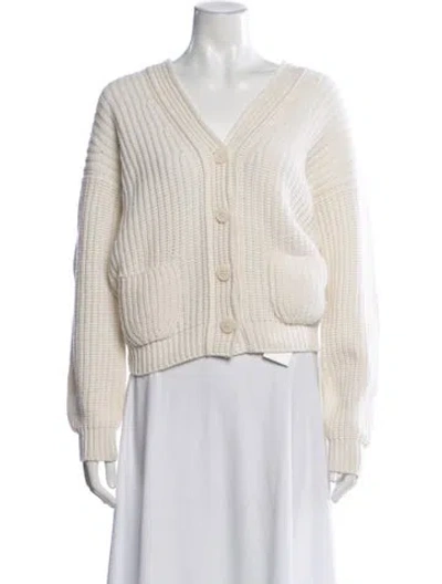 Pre-owned Iris Von Arnim Cashmere V-neck Sweater In Neutral