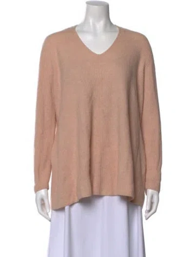 Pre-owned Iris Von Arnim Cashmere V-neck Sweater In Pink