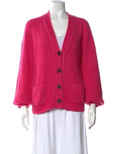 Pre-owned Iris Von Arnim Cashmere V-neck Sweater In Pink