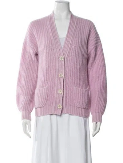 Pre-owned Iris Von Arnim Cashmere V-neck Sweater In Pink