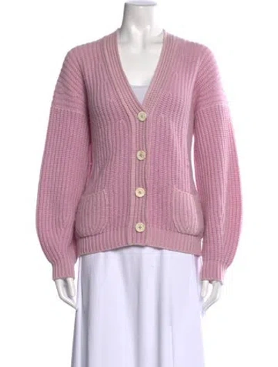 Pre-owned Iris Von Arnim Cashmere V-neck Sweater In Pink