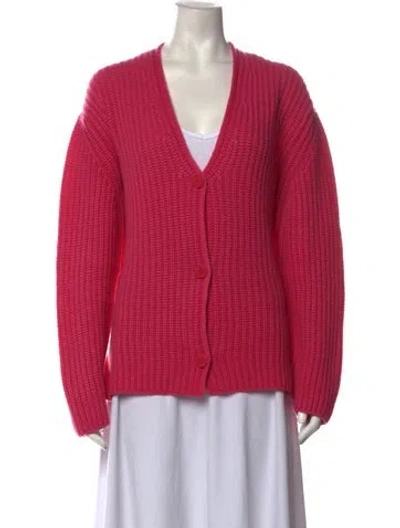 Pre-owned Iris Von Arnim Cashmere V-neck Sweater In Pink