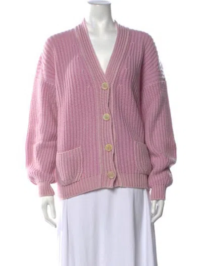 Pre-owned Iris Von Arnim Cashmere V-neck Sweater In Pink