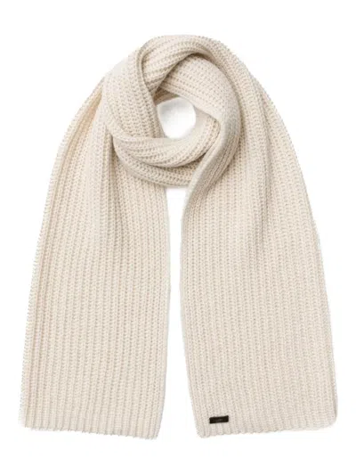 Iris Von Arnim Harva Knitted Scarf In Neutral