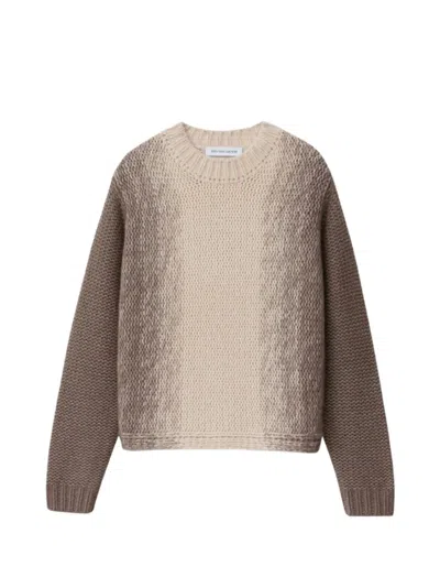 Iris Von Arnim Jubilea Degradé Plain-knit Sweater In Neutrals