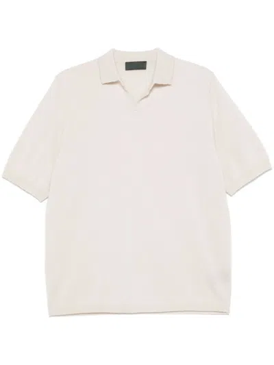 Iris Von Arnim Knitted Polo Short In White