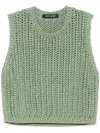 Iris Von Arnim Knitted Top In Green