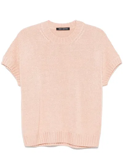 Iris Von Arnim Knitted Top In Pink