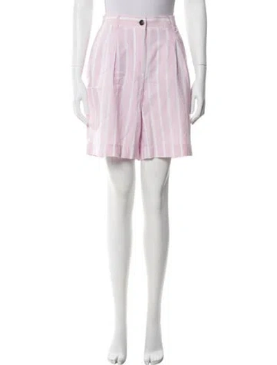 Pre-owned Iris Von Arnim Linen Mini Shorts In Pink