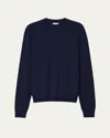 Iris Von Arnim Men's Cashmere And Silk Classic-fit Crewneck Sweater In Blue