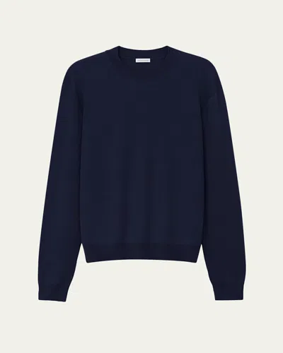 Iris Von Arnim Men's Cashmere And Silk Classic-fit Crewneck Sweater In Blue