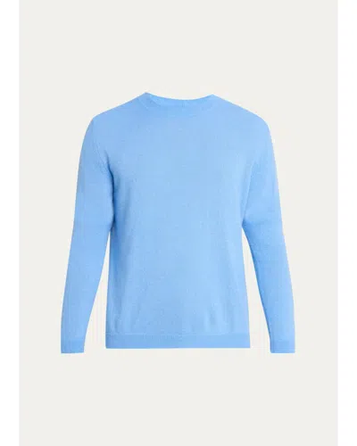 Iris Von Arnim Men's Cashmere & Silk Sweater In Blue