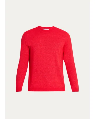 Iris Von Arnim Men's Cashmere & Silk Sweater In Red