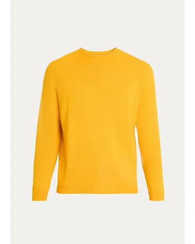 Iris Von Arnim Men's Cashmere & Silk Sweater In Yellow