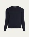 Iris Von Arnim Men's Harwich Linen And Cotton Crewneck Sweater In Navy