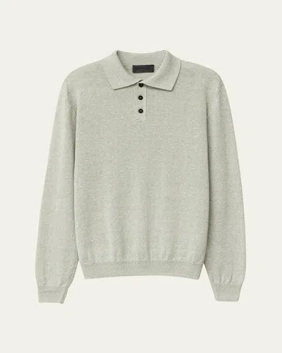 Iris Von Arnim Men's Lomelo Linen And Cotton Polo Sweater