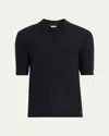 Iris Von Arnim Men's Prinston Short-sleeve Cashmere Polo In Blue