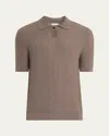 Iris Von Arnim Men's Prinston Short-sleeve Cashmere Polo In Nude