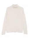 Iris Von Arnim Roll-neck Ribbed Sweater In Neutral
