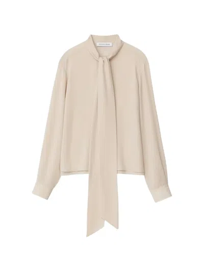 Iris Von Arnim Samara Silk Blouse In Neutral