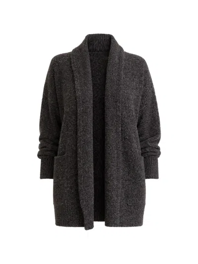 Iris Von Arnim Shawl Pocket Cardigan In Gray