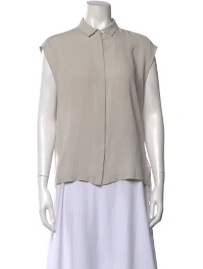 Pre-owned Iris Von Arnim Silk Sleeveless Blouse In Neutral