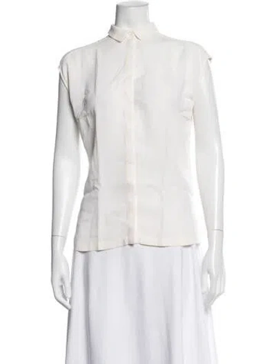 Pre-owned Iris Von Arnim Sleeveless Top In White