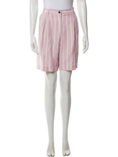 Pre-owned Iris Von Arnim Striped Knee-length Shorts In Pink