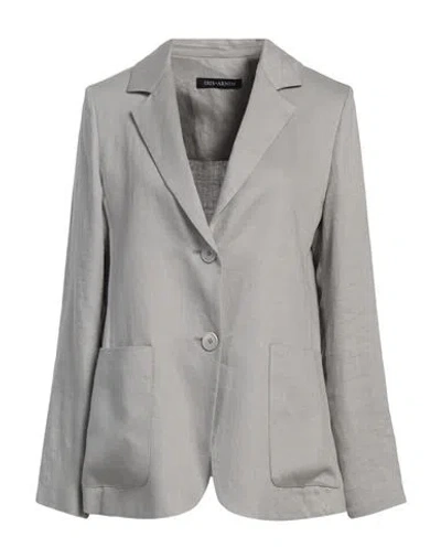 Iris Von Arnim Woman Blazer Grey Size 10 Linen