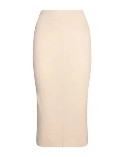 Iris Von Arnim Woman Midi Skirt Beige Size S Cashmere, Silk In Neutral
