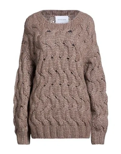 Iris Von Arnim Woman Sweater Taupe Size M/l Cashmere, Silk In Gray