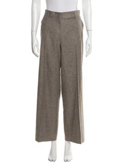 Pre-owned Iris Von Arnim Wool Wide Leg Pants In Gray