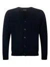 Irish Crone Buttoned Cardigan In Black