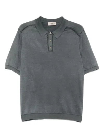 Irish Crone Gray Polo Shirt With Classic Collar