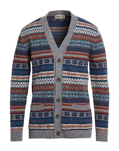 Irish Crone Man Cardigan Blue Size M Wool