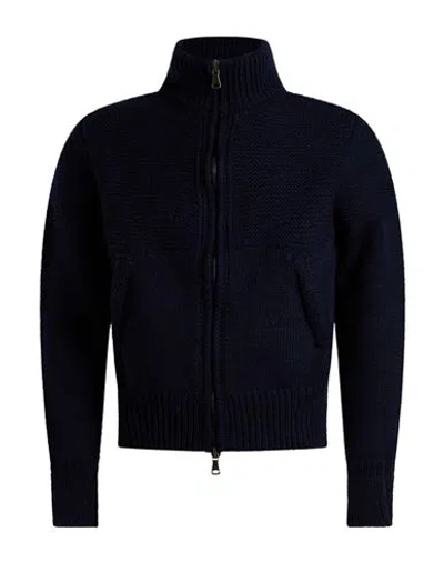 Irish Crone Man Cardigan Midnight Blue Size Xl Wool