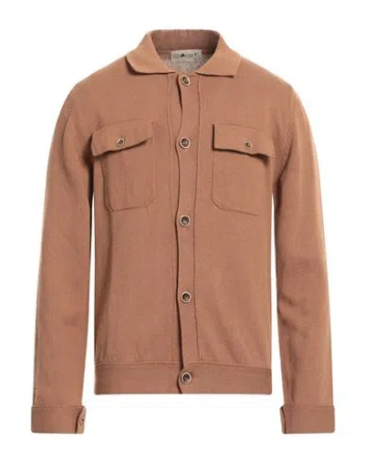 Irish Crone Man Shirt Camel Size S Cotton In Beige