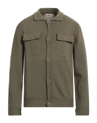 Irish Crone Man Shirt Military Green Size S Cotton