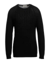 Irish Crone Man Sweater Black Size Xl Virgin Wool In Black