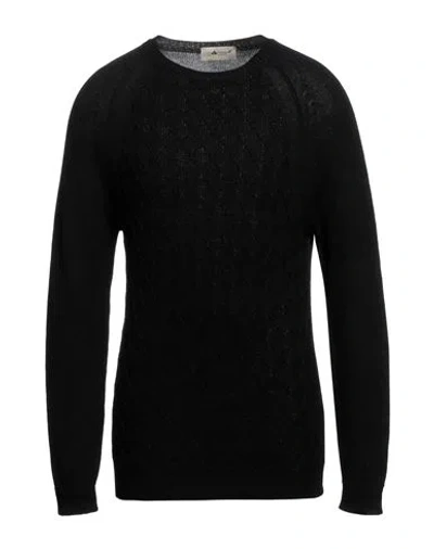 Irish Crone Man Sweater Black Size Xl Virgin Wool