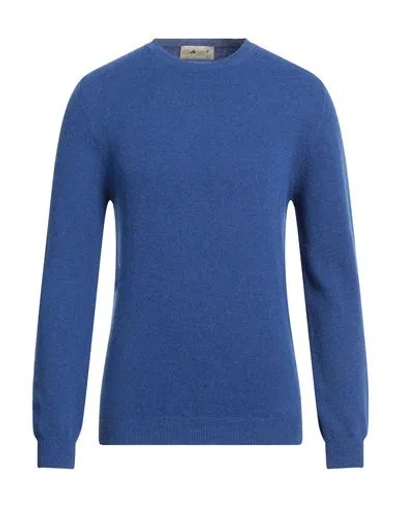 Irish Crone Man Sweater Blue Size Xxl Virgin Wool