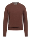 Irish Crone Man Sweater Brown Size L Wool