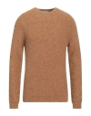 Irish Crone Man Sweater Camel Size Xxl Acrylic, Alpaca Wool, Polyamide, Virgin Wool In Beige