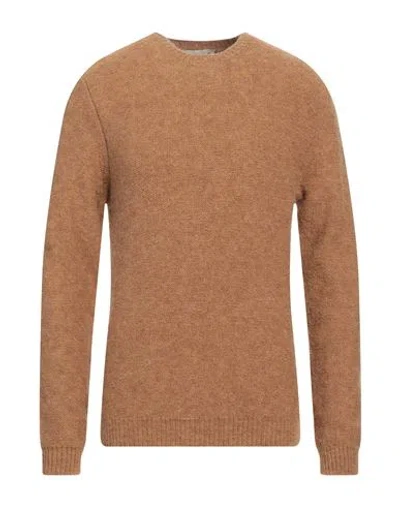 Irish Crone Man Sweater Camel Size Xxl Acrylic, Alpaca Wool, Polyamide, Virgin Wool In Beige